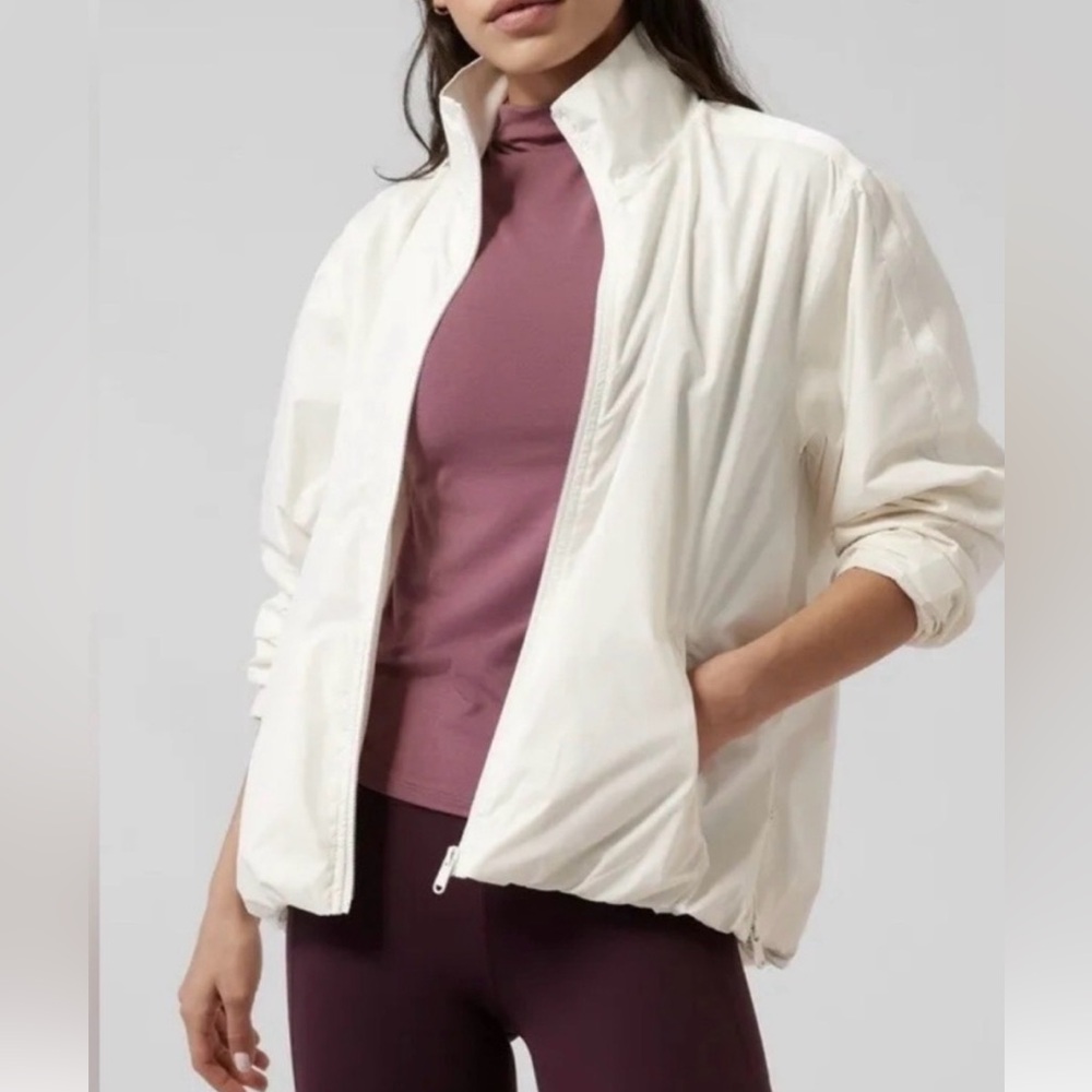 Women's Lightweight Zip-Front Jacket in Off-White